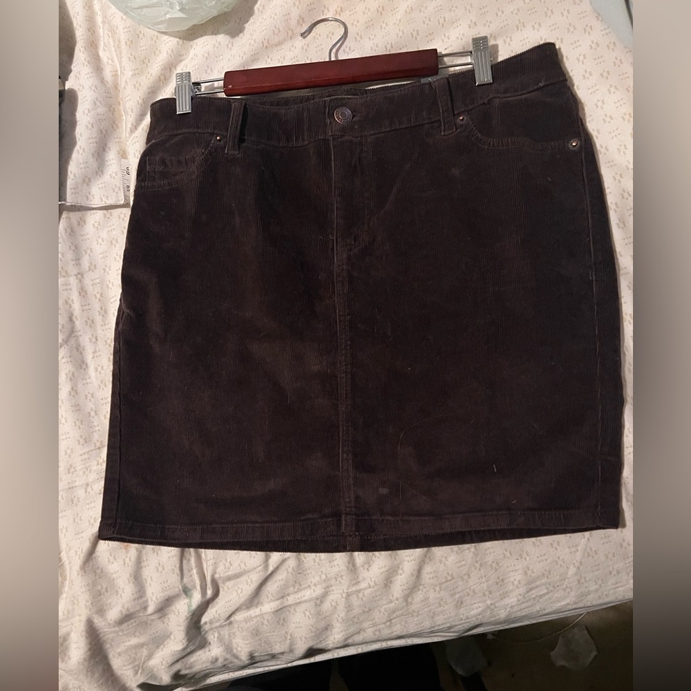 Torrid Dark Brown Corduroy Pencil Skirt